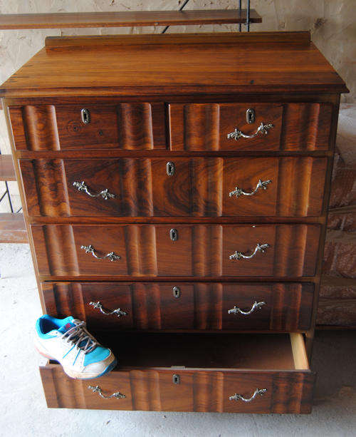Solid Umbuia(?) ball and claw set of 5 drawers - pick up only