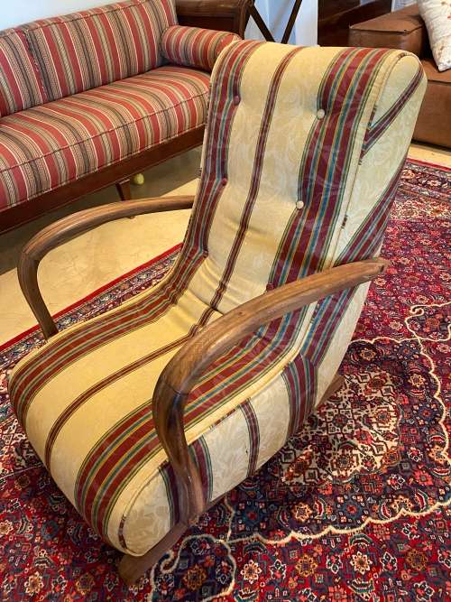 Vintage c1930s Art Deco Banana Rocking Chair