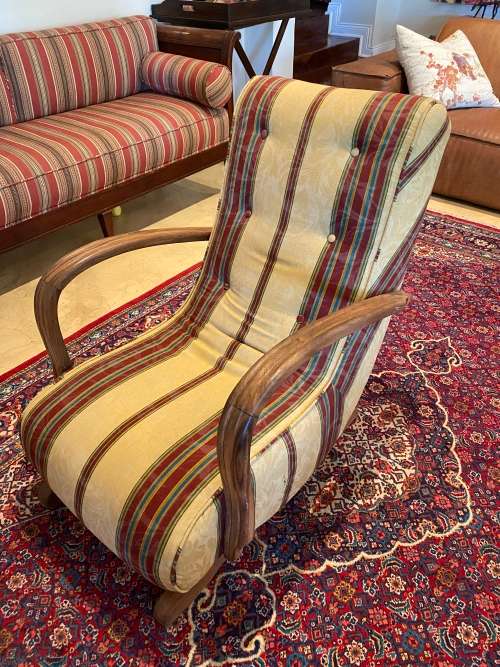 Vintage c1930s Art Deco Banana Rocking Chair