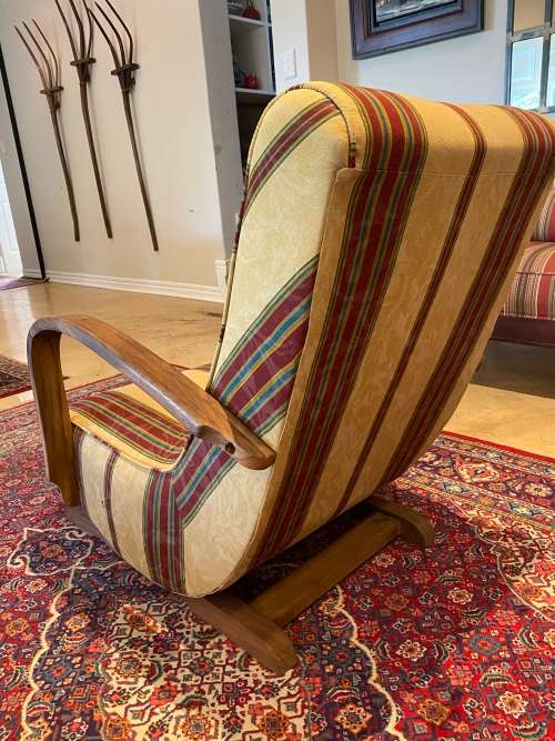 Vintage c1930s Art Deco Banana Rocking Chair