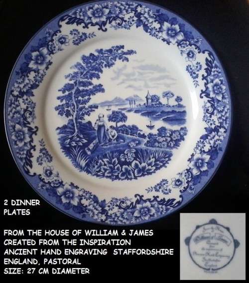 WILLIAM & JAMES PLATE PASTORAL