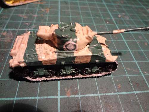 15mm - world war 2 - USA sherman tank dessert painted (metal (lead soldiers))