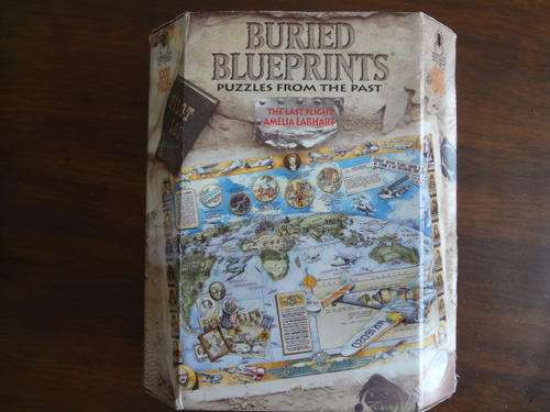 1000 pieces puzzle - Bepuzzled buried blueprints puzzle - Amelia Earhart