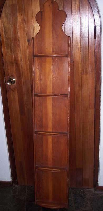 plate display unit rack/sheves  Oregon pine
