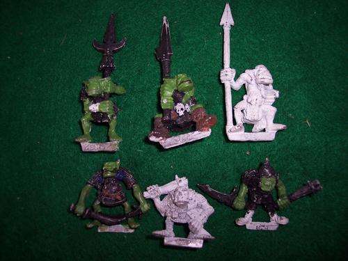 warhammer - orc lot 2 -  mix of metal figs (6 figs)