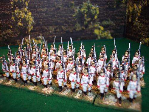 15mm A+ ptd Napoleonic Austrian line Helm * 48