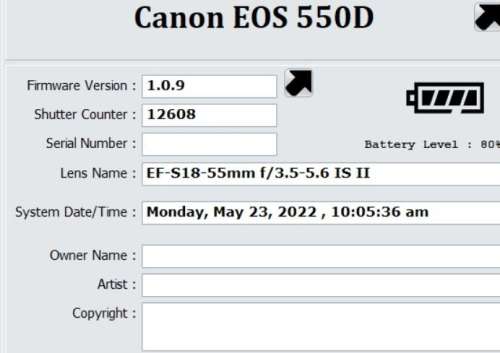 Canon 550D and 18-55mm IS Kit