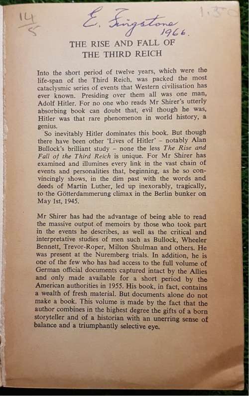 The Rise and Fall of the Third Reich