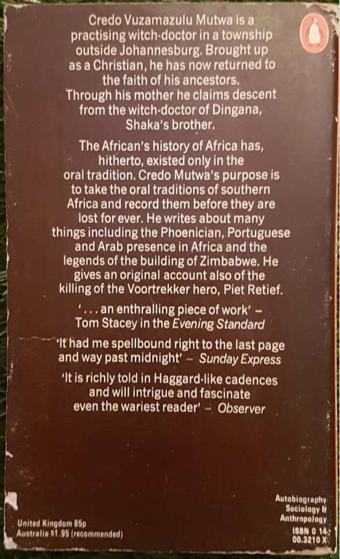 My People - Writings Of a Zulu Witch-Doctor