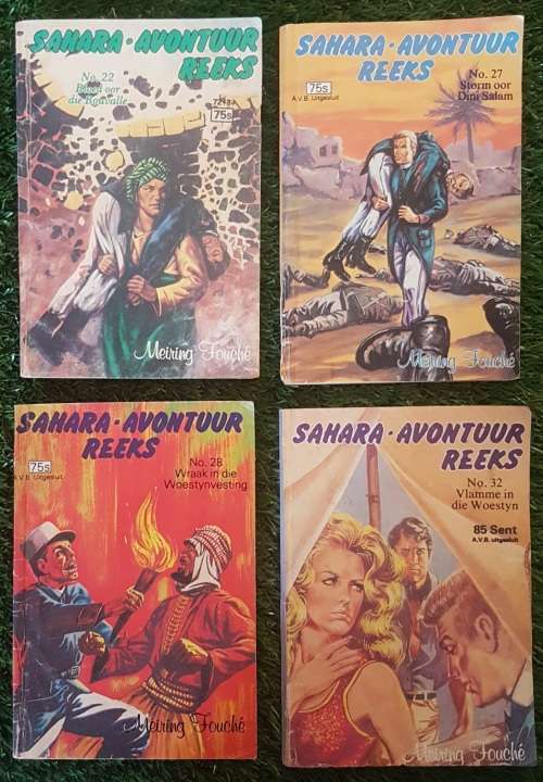 Sahara Avontuur Reeks No; 22,  27,  28,  32 (4 Boeke)