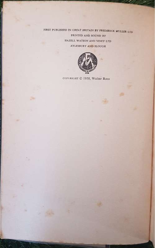 The Immortal: - 1st British Edition - Walter Ross