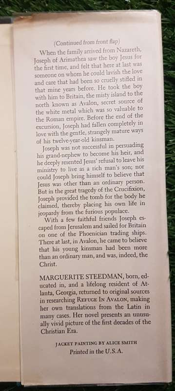 Refuge in Avalon: - Marguerite Steedman (Story of Joseph of Arimathea)