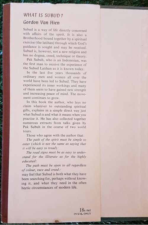 What is SUBUD? :-  Gordon Van Hien