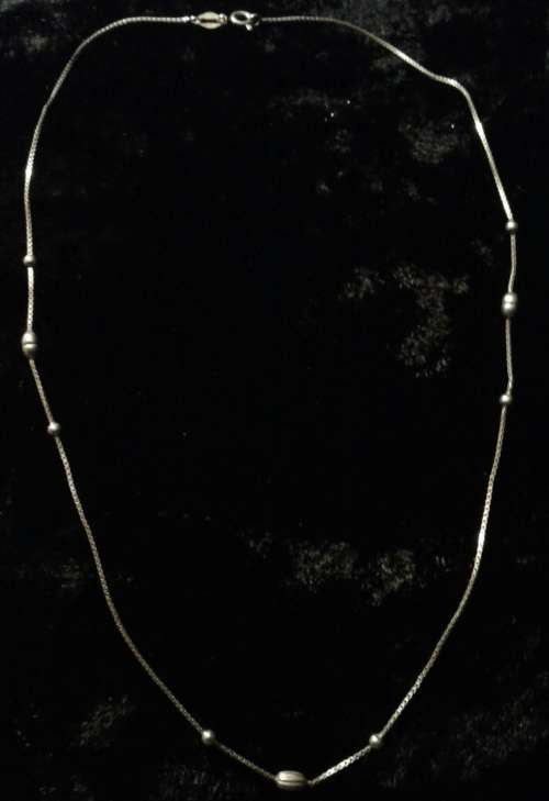 925 Italy Stamped Sterling Silver Fine Choker Chain