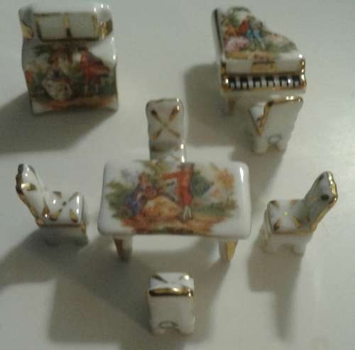 Vintage Limoges Hand Painted Miniature Set