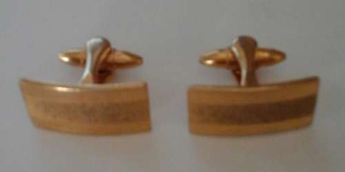 Vintage Gold-Tone Imitation Signed Cufflinks