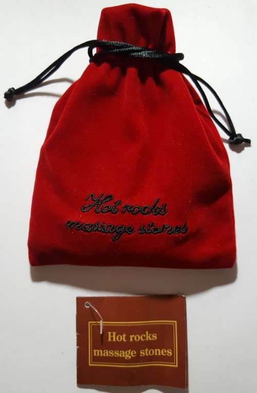 Hot Rocks Massage Stones in Velvety Drawstring Bag