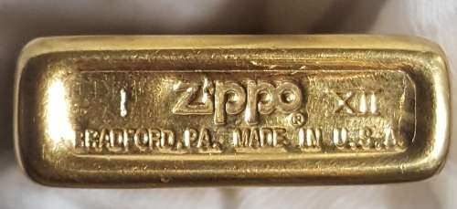 Vintage Bradford USA Brass Zippo Lighter