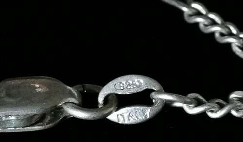 Sterling Silver 925 Italy Stamped Chain with 3 Dangling Drops 5.2grams