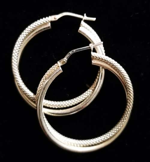 Lovely Sterling Silver 925 Hoop Earrings
