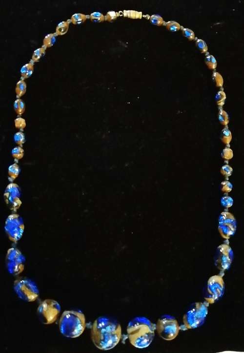 Vintage Foil Bead Choker Necklace
