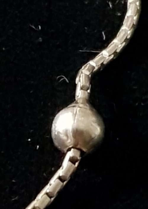 Sterling Silver 925 italy Stamped Ball Bracelet
