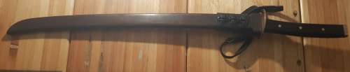Hand Made Katana-like Sword with Rhodesian Sleeper Wood and Brass Handle