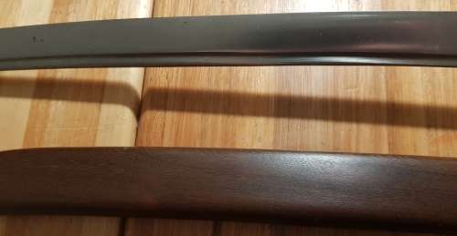 Hand Made Katana-like Sword with Rhodesian Sleeper Wood and Brass Handle