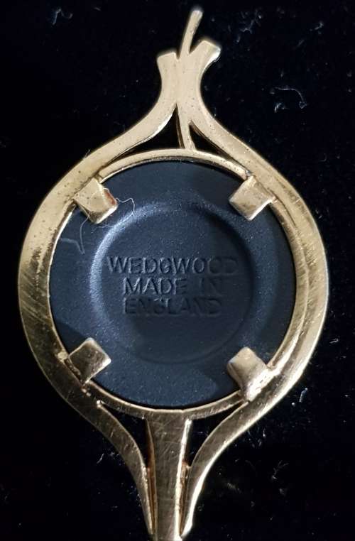 Vintage Wedgwood Jasperware Gold Plated Spoon