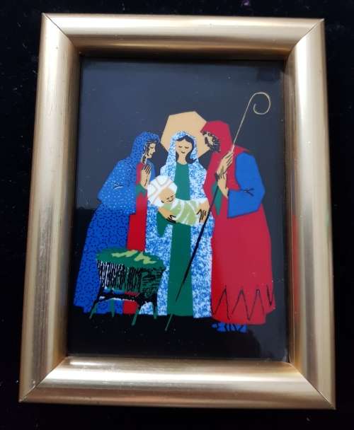 Porsgrund Framed Art Tile Norway Signed Stein Davidsen 100 Years Salvation Army 1988