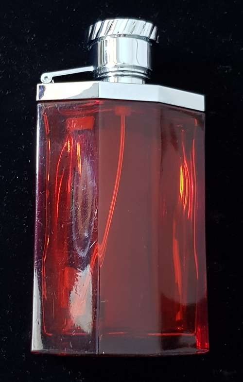 Beautiful Collectable Dunhill Desire Red Glass Perfume Bottle