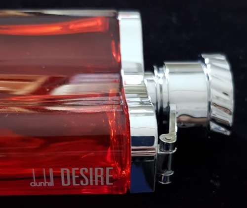 Beautiful Collectable Dunhill Desire Red Glass Perfume Bottle