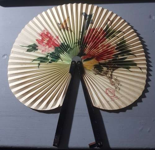 Vintage Handheld Floral Fans People's Republic of China