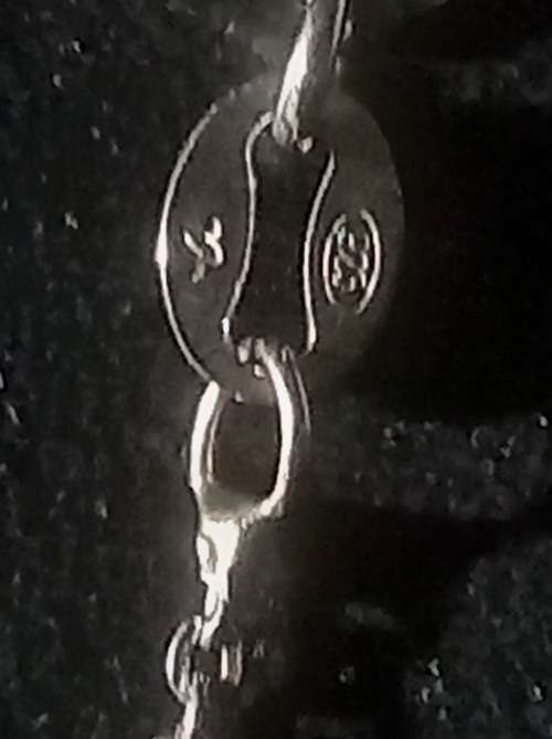Sterling Silver 925 Chain and Dainty Pendant with Pink Stones