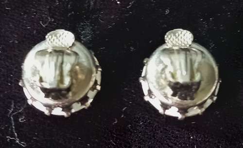 Vintage Aurora Borealis Clip On Earrings