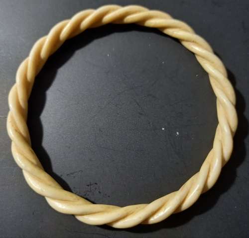Vintage Ivory Twist Bangle