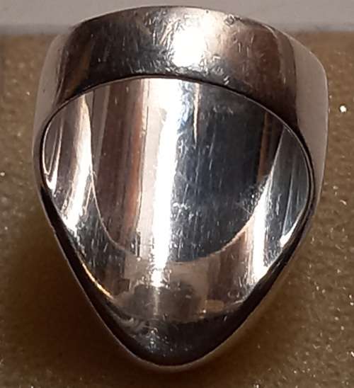Sterling Silver Chunky Ring with Onyx