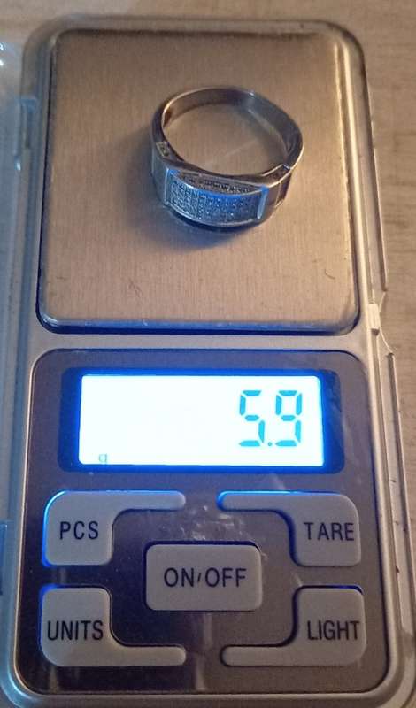 Sterling Silver 925 Men's Cubic Zirconia Ring