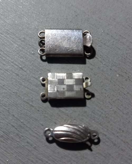 Vintage Sterling Silver Clasps x 3