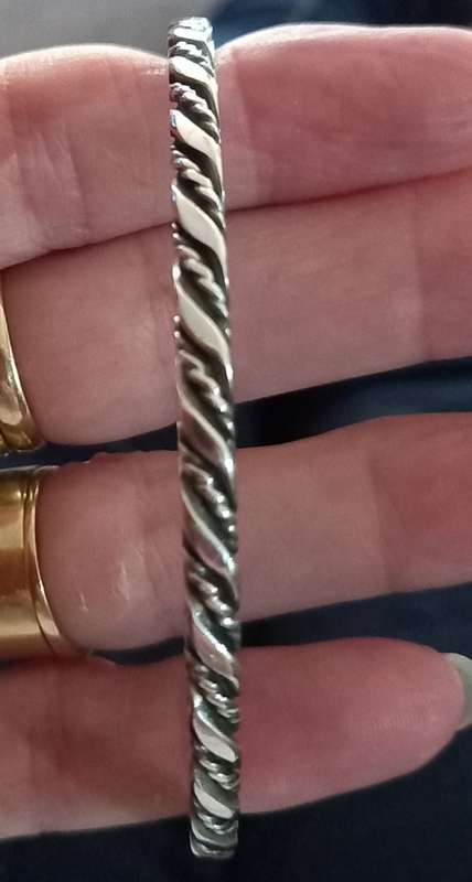 Vintage Georg Jensen 925 Silver Twist Rope Bangle