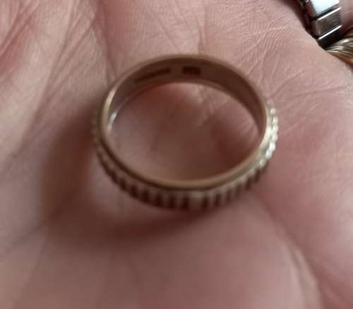 Vintage Combination 9ct Gold and Sterling Silver Ring