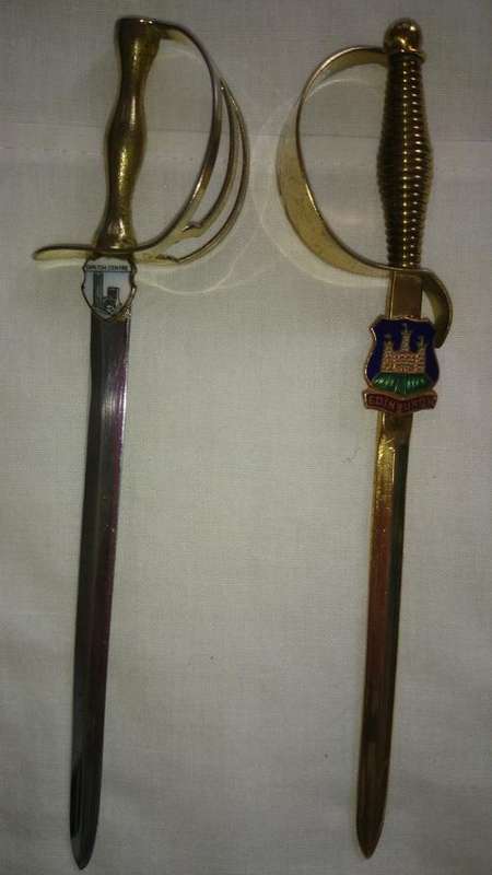 Brass & Silver/Gold Tone Letter Openers - Set of 2