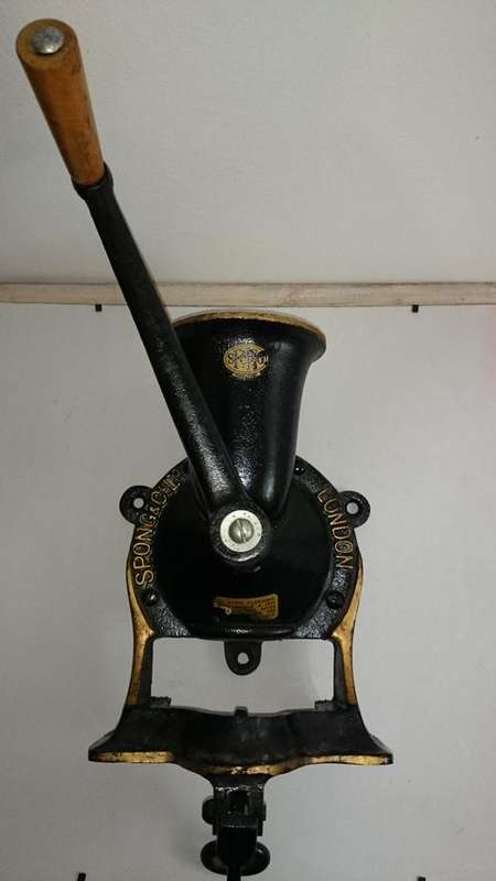 Vintage Spong & Co Ltd Cast Iron Coffee Grinder No. 3