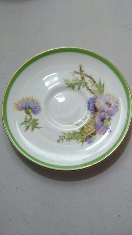 Royal Doulton England Bone China Glamis Thistle Demitasse Saucer