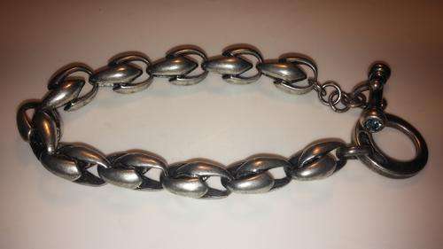 Silver 925 Ladies Biker Chunky Bracelet