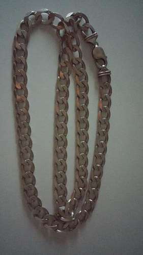 925 Sterling Silver Oval Curb Chain 10mm Wide, 67cm Long, 73grams