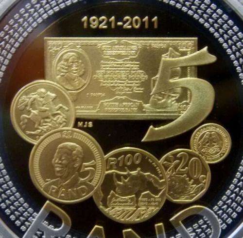 2011 R5 SARB 90th Anniversary **Uncirculated and Encapsulated**The Most Monetary History on One Coin