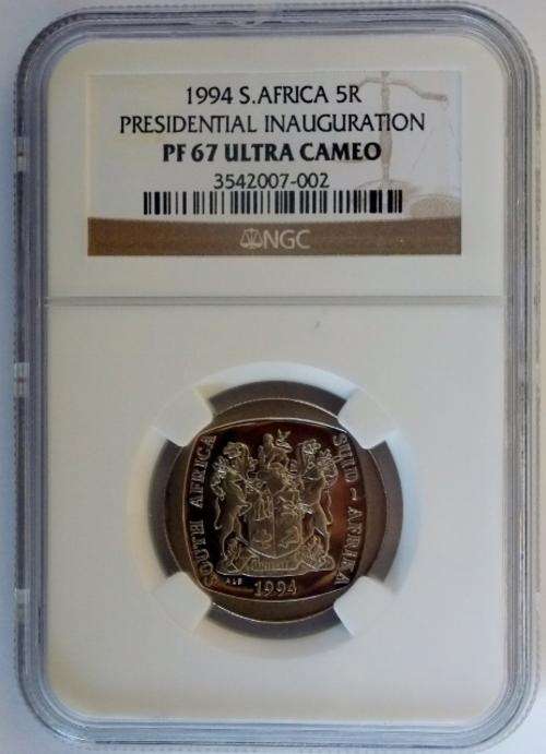 1994 Inauguration R5 NGC Graded PF67 Ultra Cameo *** Only a Rare 179 coins Graded as PF67 UC***