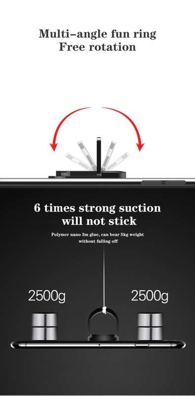 Mobile Phone Ring Bracket Sigarette Lighter - Black