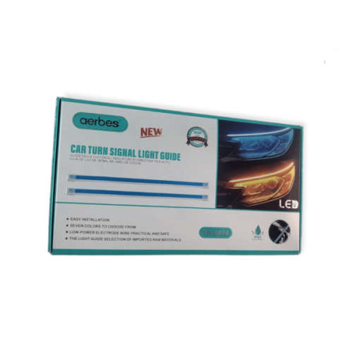 Aerbes AB-Q616 Soft Article Car Turn Signal LED Light Strips 600mm - White and Yellow